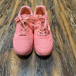 SKECHERS Women's Uno‎ Size 6 Stand on Air Sneaker Coral Pink Orange Shoes